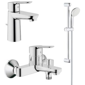 Pachet complet baterii baie Grohe "Prima Casa", set dus bara,marimea S,crom