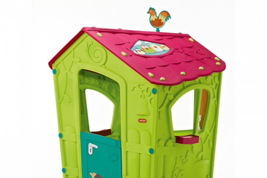 Casuta de joaca copii, Keter Magic Play House, plastic, 111 x 110 x 146 cm, verde deschis/mov | Review si Pareri pertinente